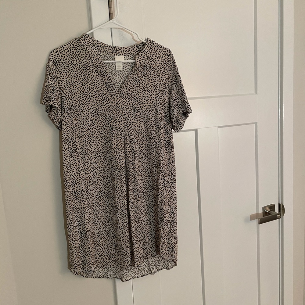H&M short sleeve cheetah dress